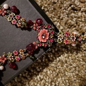 NWOT 🤩 Floral Multicolor Necklace Vintage 🌺